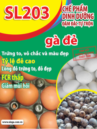 SL203 - Chế phẩm dinh dưỡng đậm đặc tự trộn cho gà đẻ