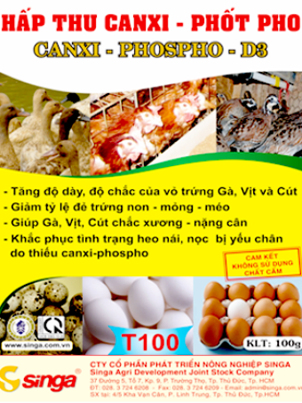 T100 - Canxi-phospho-D3 – Hấp thu Canxi- Phospho
