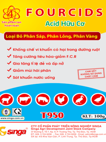 T950 ( Bột) - Fourcids – Acid hữu cơ