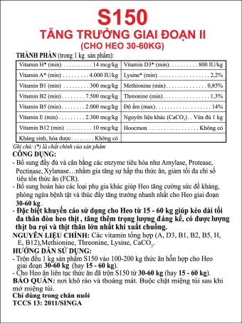 S150 - Grower Push - Tăng trưởng giai đoạn II (30-60 kg)