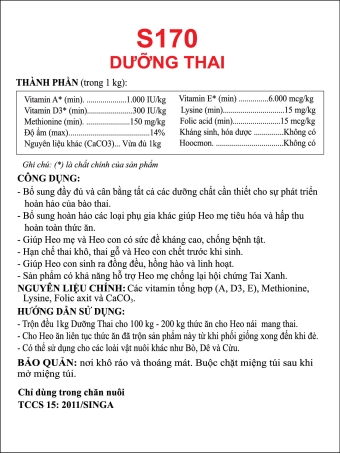 S170 - Pregsu – Dưỡng Thai