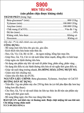 S900 - Singa Zyme - Men tiêu hóa