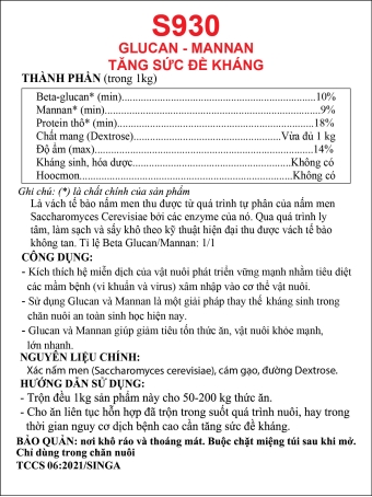 S930 - Glucan-mannan - Tăng sức đề kháng